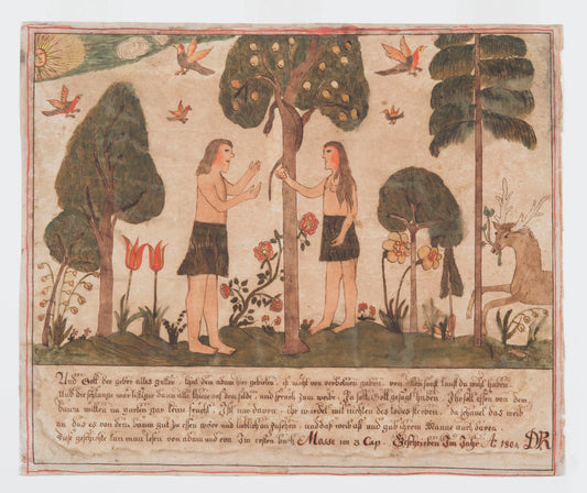 {{ product_title }} Fine Art Print | {{ product_vendor }} Jakero77 Durs Rudy - Adam and Eve Temptation (1804) Initialed - 17" x 22" Fine Art Print Art Print  Jakero77