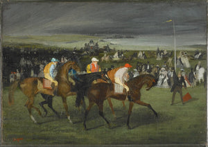 {{ product_title }} Fine Art Print | {{ product_vendor }} Jakero77 Edgar Degas - At the Races. the Start (1862) Signed - 17" x 22" Fine Art Print Art Print  Jakero77