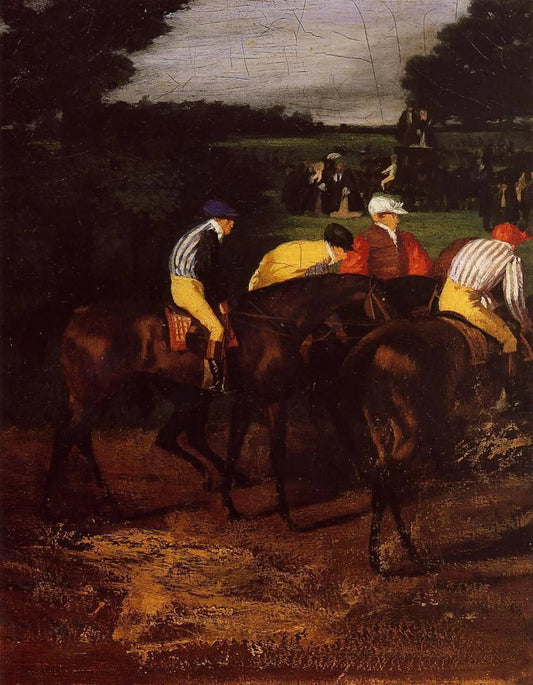 {{ product_title }} Fine Art Print | {{ product_vendor }} Jakero77 Edgar Degas - Jockeys at Epsom (1862) - 17" x 22" Fine Art Print Art Print  Jakero77