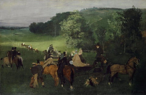 {{ product_title }} Fine Art Print | {{ product_vendor }} Jakero77 Edgar Degas - On the Racecourse (1862) - 17" x 22" Fine Art Print Art Print  Jakero77