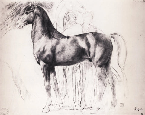 {{ product_title }} Fine Art Print | {{ product_vendor }} Jakero77 Edgar Degas - Study for Semiramis Building Babylon 1861 Signed - 17"x22" Art Print Art Print  Jakero77