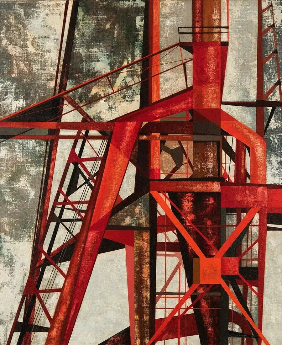 {{ product_title }} Fine Art Print | {{ product_vendor }} Jakero77 Edmund Lewandowski - Blast Furnace #6 (1949) - 17" x 22" Fine Art Print Art Print  Jakero77