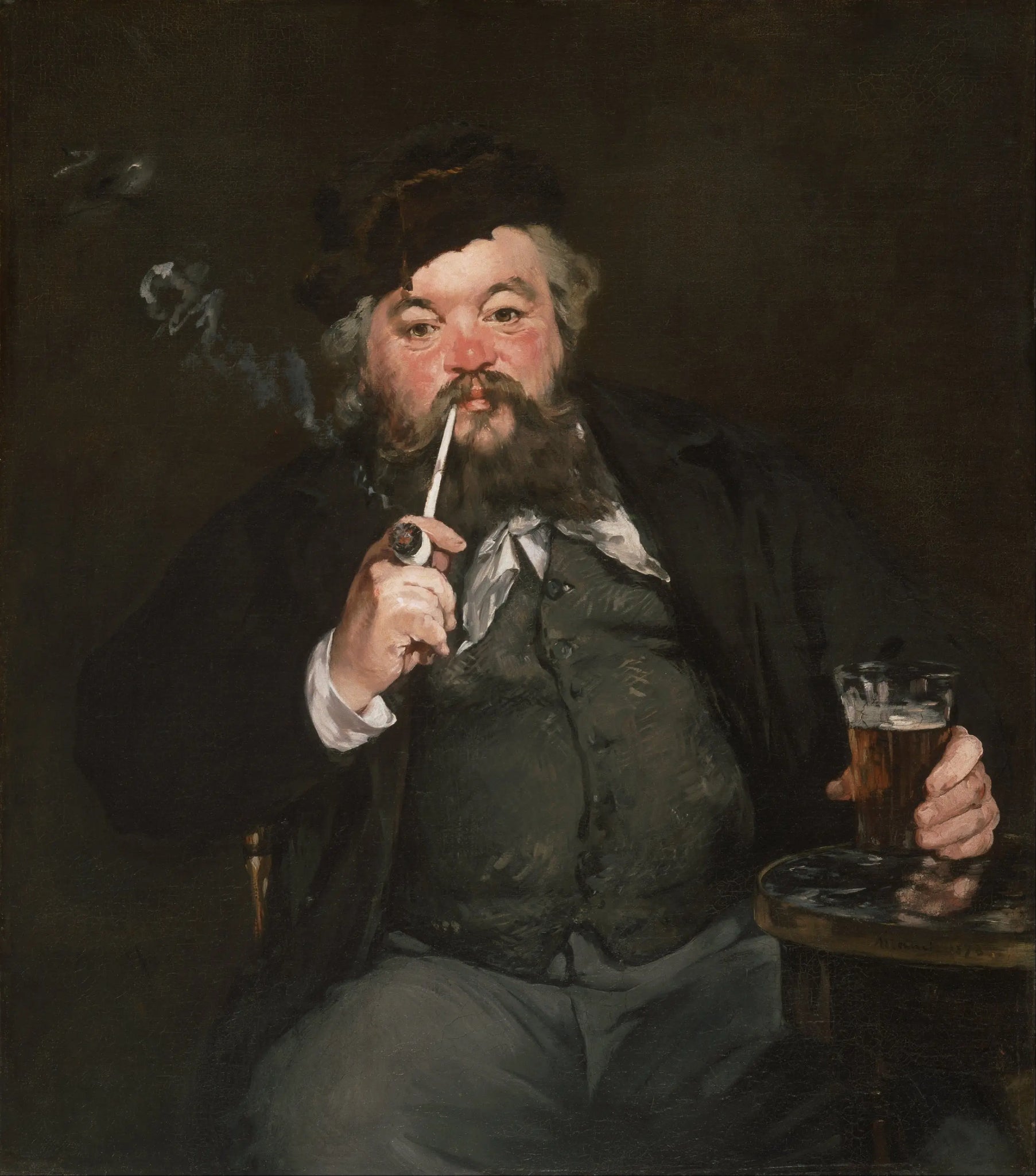 {{ product_title }} Fine Art Print | {{ product_vendor }} Jakero77 Edouard Manet - A Good Glass of Beer (1873) Signed - 17" x 22" Fine Art Print Art Print  Jakero77