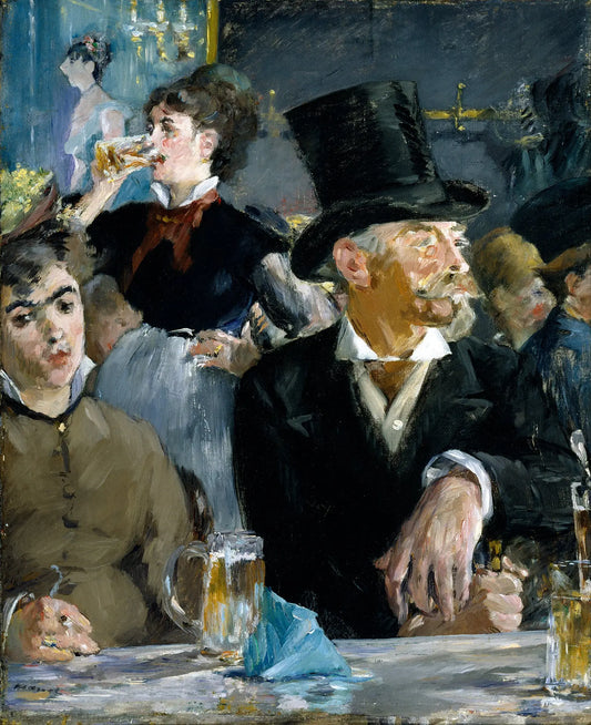 {{ product_title }} Fine Art Print | {{ product_vendor }} Jakero77 Edouard Manet - At the Cafe Concert (1879) Signed - 17" x 22" Fine Art Print Art Print  Jakero77