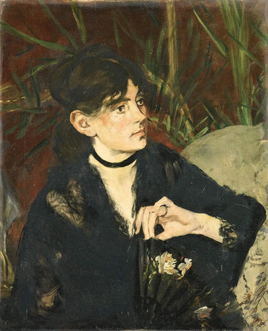 {{ product_title }} Fine Art Print | {{ product_vendor }} Jakero77 Edouard Manet - Berthe Morisot with a Fan (1874) - 17" x 22" Fine Art Print Art Print  Jakero77