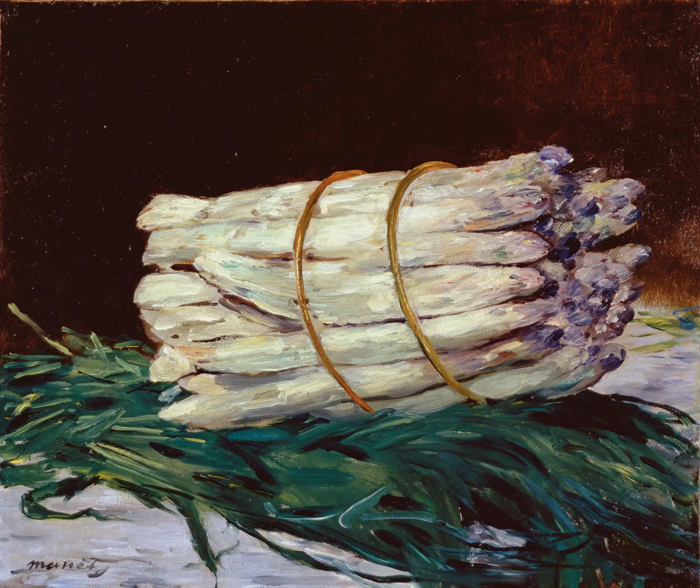{{ product_title }} Fine Art Print | {{ product_vendor }} Jakero77 Edouard Manet - Bunch of Asparagus Spargelstilleben (1880) Signed - 17" x 22" Fine Art Print Art Print  Jakero77