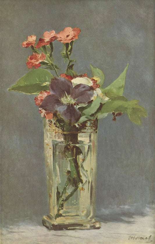 {{ product_title }} Fine Art Print | {{ product_vendor }} Jakero77 Edouard Manet - Flowers in a Crystal Vase (1882) Signed - 17" x 22" Fine Art Print Art Print  Jakero77