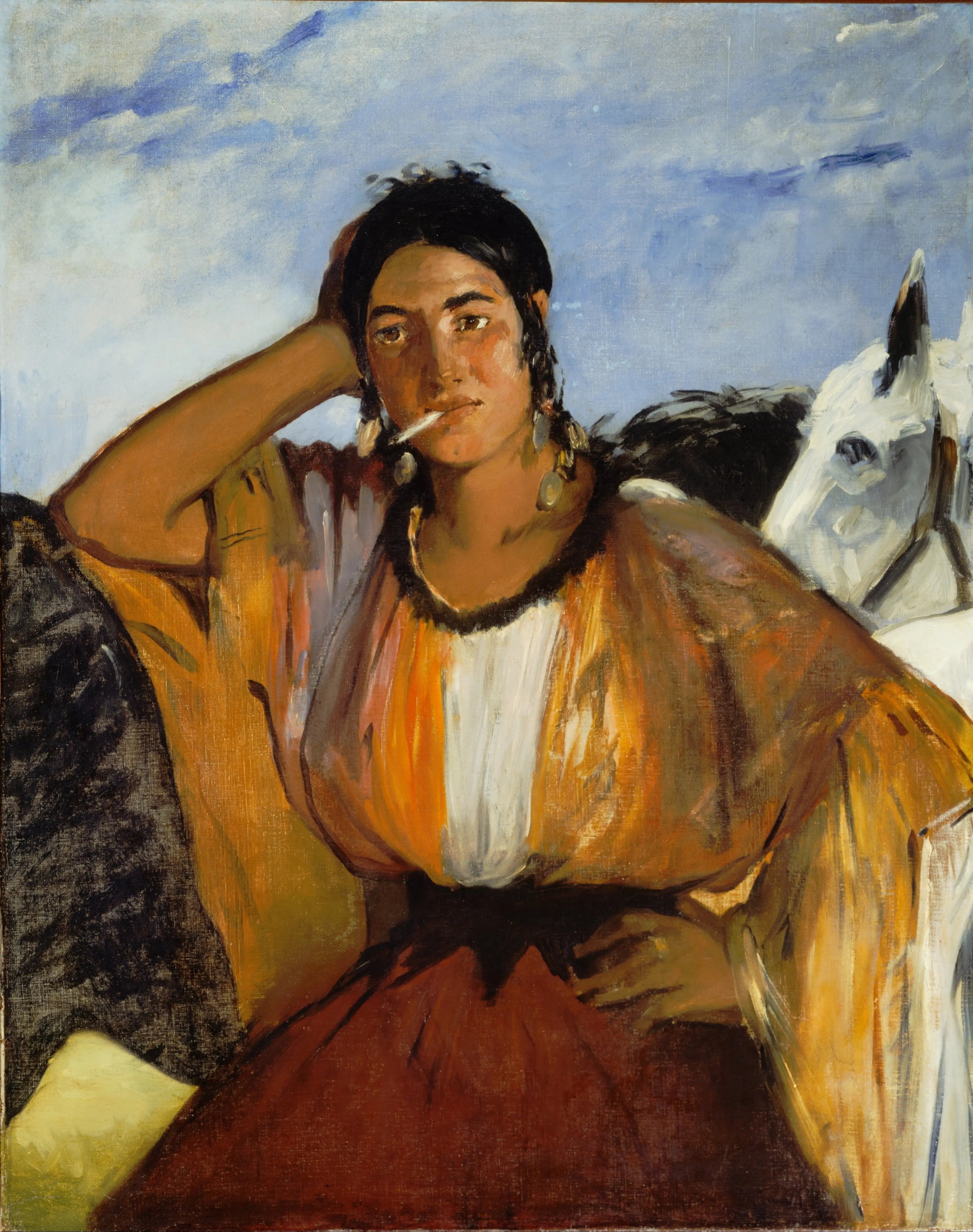 {{ product_title }} Fine Art Print | {{ product_vendor }} Jakero77 Edouard Manet - Gypsy with a Cigarette (1862) - 17" x 22" Fine Art Print Art Print  Jakero77