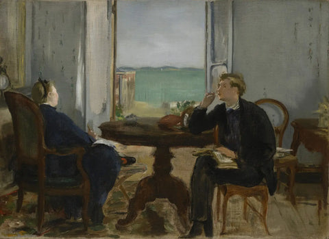 {{ product_title }} Fine Art Print | {{ product_vendor }} Jakero77 Edouard Manet - Interior at Arcachon (1871) - 17" x 22" Fine Art Print Art Print  Jakero77