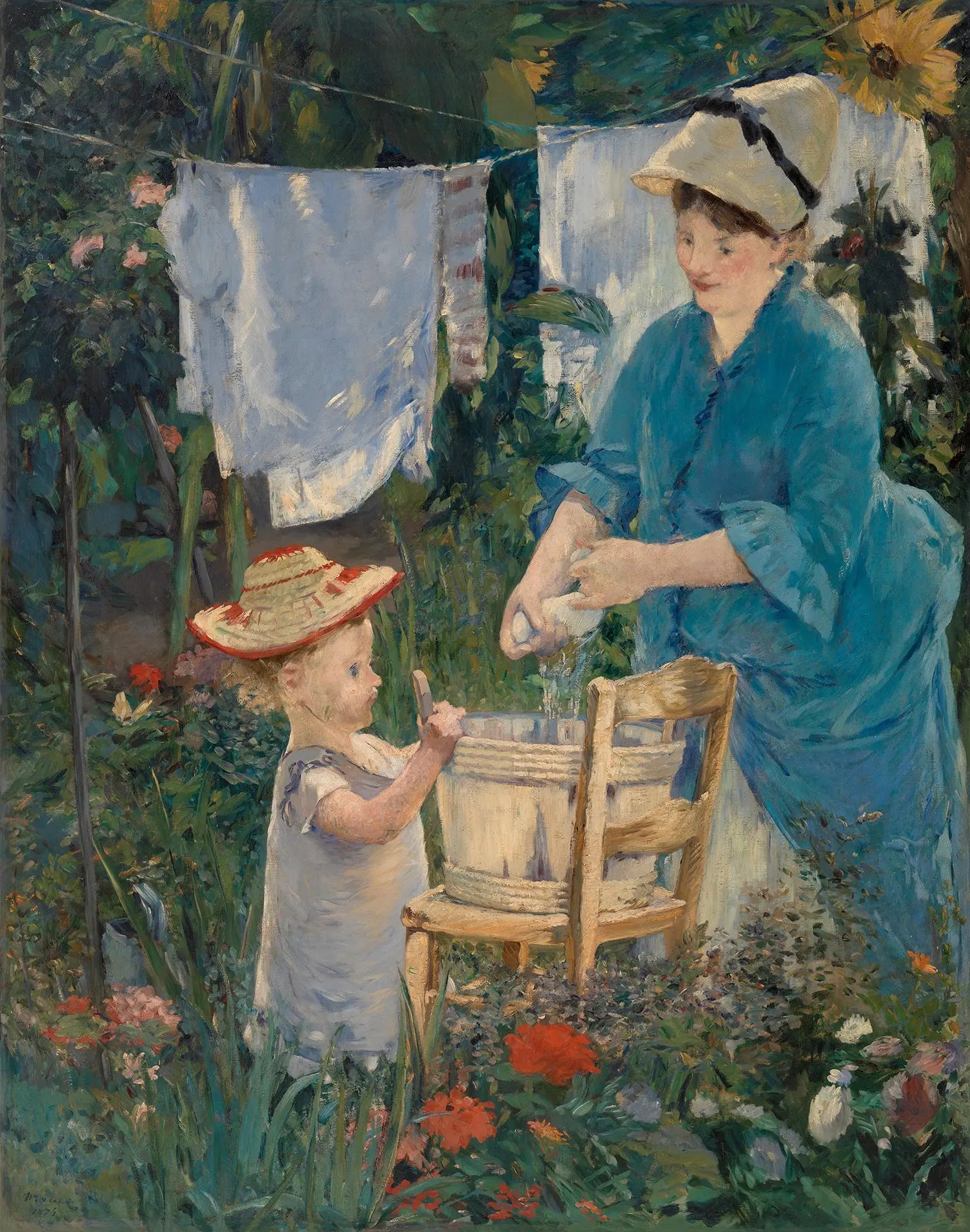 {{ product_title }} Fine Art Print | {{ product_vendor }} Jakero77 Edouard Manet - Laundry (Blanchisserie) 1875 Signed - 17" x 22" Fine Art Print Art Print  Jakero77