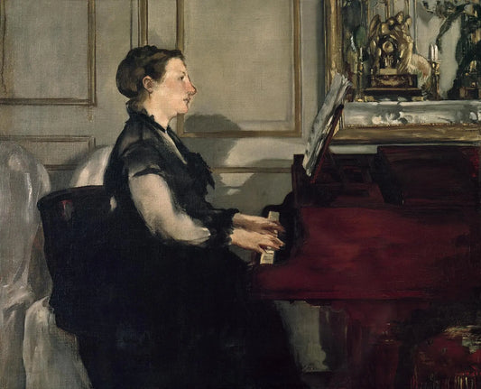 {{ product_title }} Fine Art Print | {{ product_vendor }} Jakero77 Edouard Manet - Madame Manet at the Piano (1867-68) - 17" x 22" Fine Art Print Art Print  Jakero77