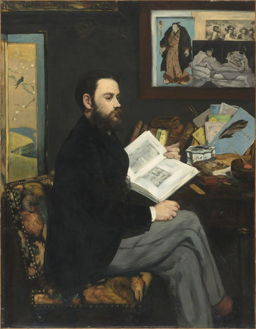 {{ product_title }} Fine Art Print | {{ product_vendor }} Jakero77 Edouard Manet - Portrait of Emile Zola (1868) Signed - 17" x 22" Fine Art Print Art Print  Jakero77
