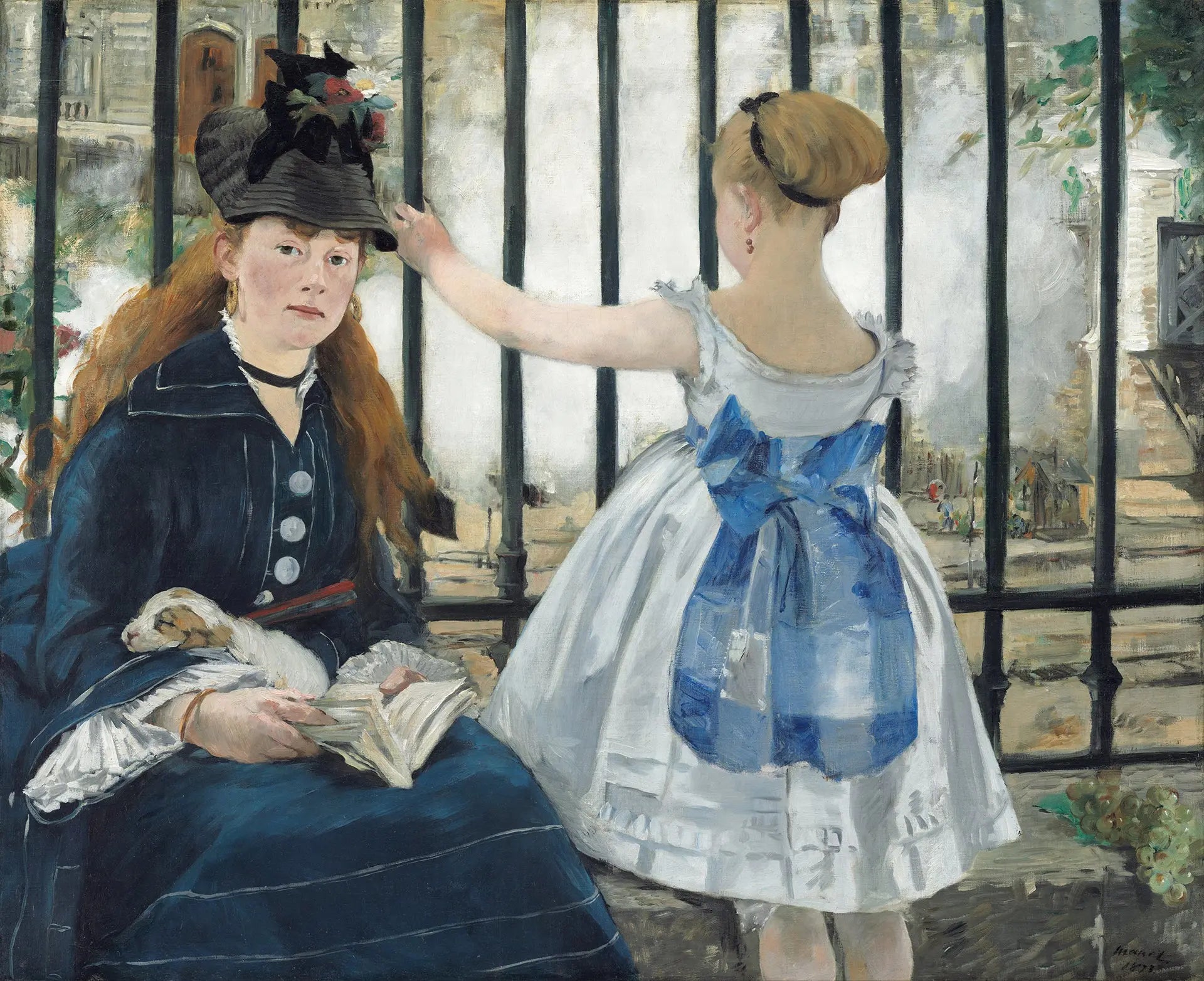 {{ product_title }} Fine Art Print | {{ product_vendor }} Jakero77 Edouard Manet - Railway (1873) Signed - 17" x 22" Fine Art Print Art Print  Jakero77