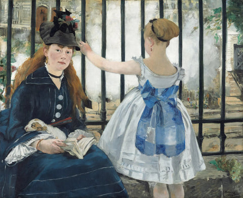 {{ product_title }} Fine Art Print | {{ product_vendor }} Jakero77 Edouard Manet - Railway (1873) Signed - 17" x 22" Fine Art Print Art Print  Jakero77
