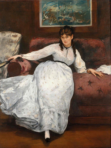 {{ product_title }} Fine Art Print | {{ product_vendor }} Jakero77 Edouard Manet - Repose Portrait of Berthe Morisot (1871) -17" x 22" Fine Art Print Art Print  Jakero77