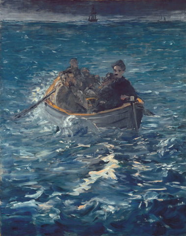 {{ product_title }} Fine Art Print | {{ product_vendor }} Jakero77 Edouard Manet - Rochefort's Escape (1881) L'evasion de Rochefort - 17" x 22" Fine Art Print Art Print  Jakero77