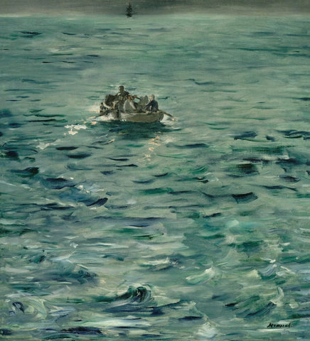 {{ product_title }} Fine Art Print | {{ product_vendor }} Jakero77 Edouard Manet - Rochefort's Escape (1881) Signed - 17" x 22" Fine Art Print Art Print  Jakero77