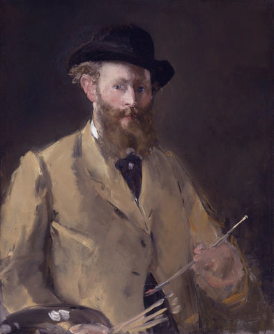 {{ product_title }} Fine Art Print | {{ product_vendor }} Jakero77 Edouard Manet - Self Portrait with Palette (1879) - 17" x 22" Fine Art Print Art Print  Jakero77