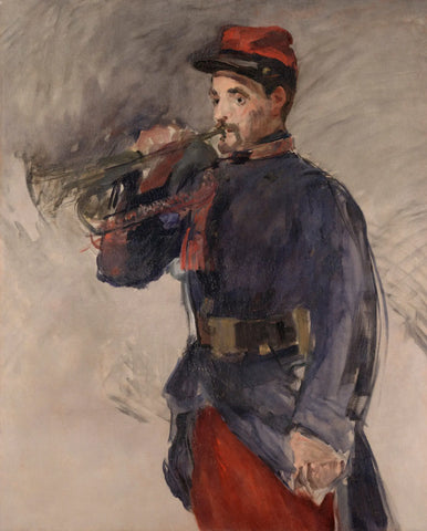 {{ product_title }} Fine Art Print | {{ product_vendor }} Jakero77 Edouard Manet - The Bugler (1882) Le Clairon - 17" x 22" Fine Art Print Art Print  Jakero77