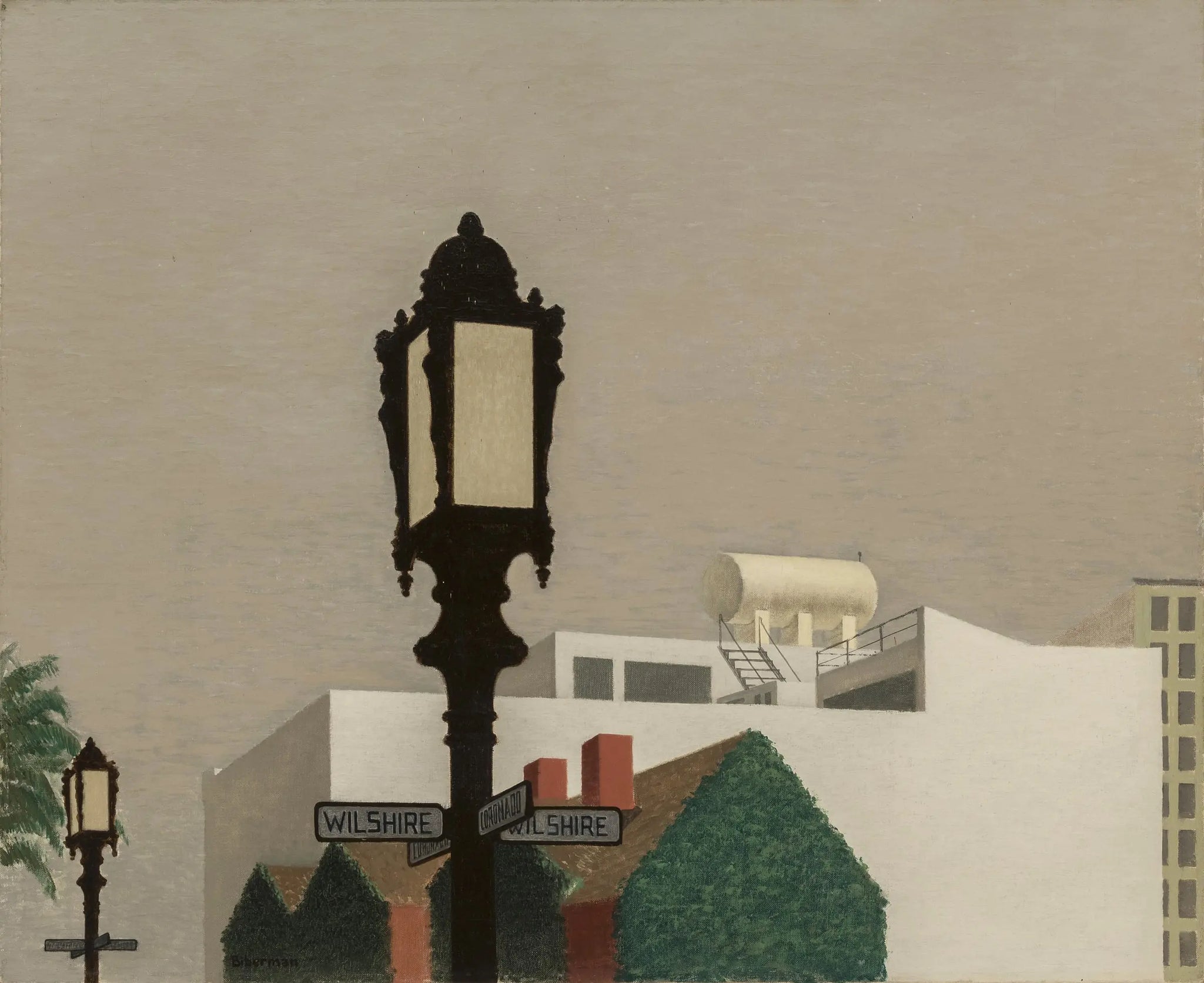 {{ product_title }} Fine Art Print | {{ product_vendor }} Jakero77 Edward Biberman - Wilshire Coronado Corner (1938) - 17" x 22" Fine Art Print Art Print  Jakero77