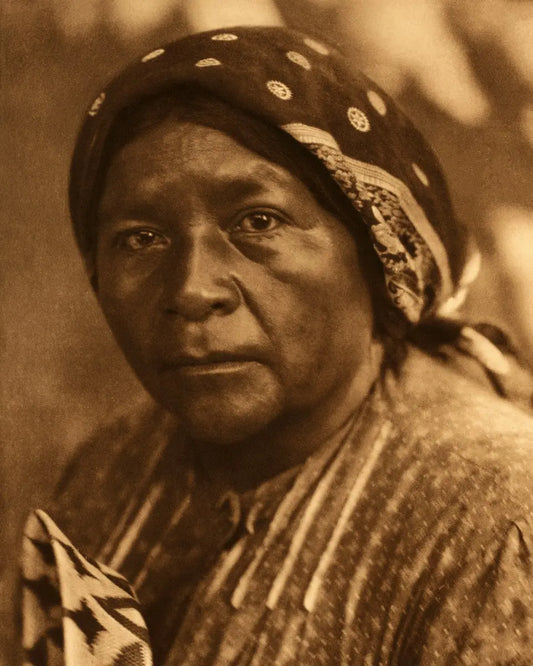 {{ product_title }} Fine Art Print | {{ product_vendor }} Jakero77 Edward Curtis - Coast Pomo Woman Native American (1924) - 17" x 22" Fine Art Print Art Print  Jakero77