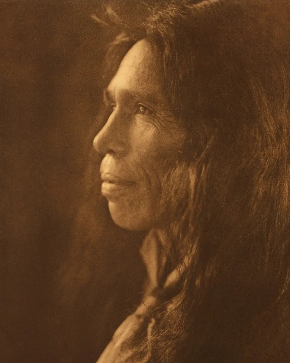 {{ product_title }} Fine Art Print | {{ product_vendor }} Jakero77 Edward Curtis - Mixed-Blood Coast Pomo Indian Native American (1924) -17"x22" Print Art Print  Jakero77