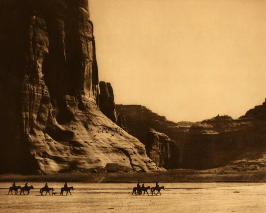 {{ product_title }} Fine Art Print | {{ product_vendor }} Jakero77 Edward Curtis - Navajo Indians on Horseback Canyon de Chelly (1904) - 17"x22" Print Art Print  Jakero77