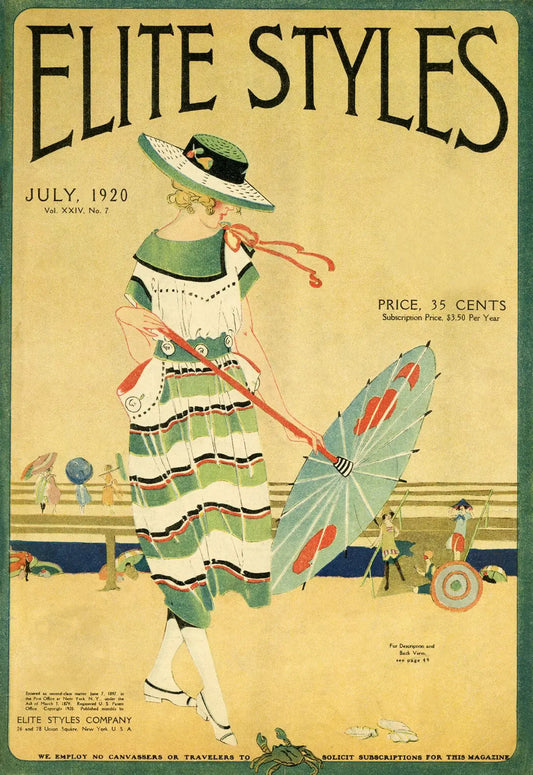 {{ product_title }} Fine Art Print | {{ product_vendor }} Jakero77 Elite Styles Magazine - Vintage Fashions 1920 Flapper Girl - 17" x 22" Art Print Art Print  Jakero77