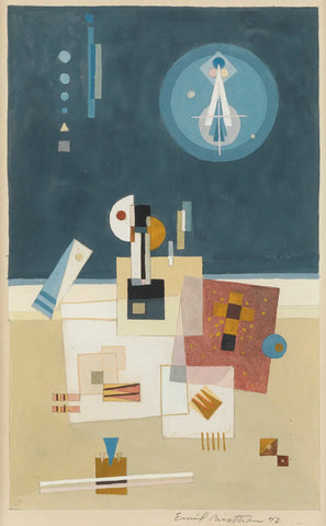 {{ product_title }} Fine Art Print | {{ product_vendor }} Jakero77 Emil Bisttram - Abstraction (1942) Modernism - 17" x 22" Fine Art Print Art Print  Jakero77