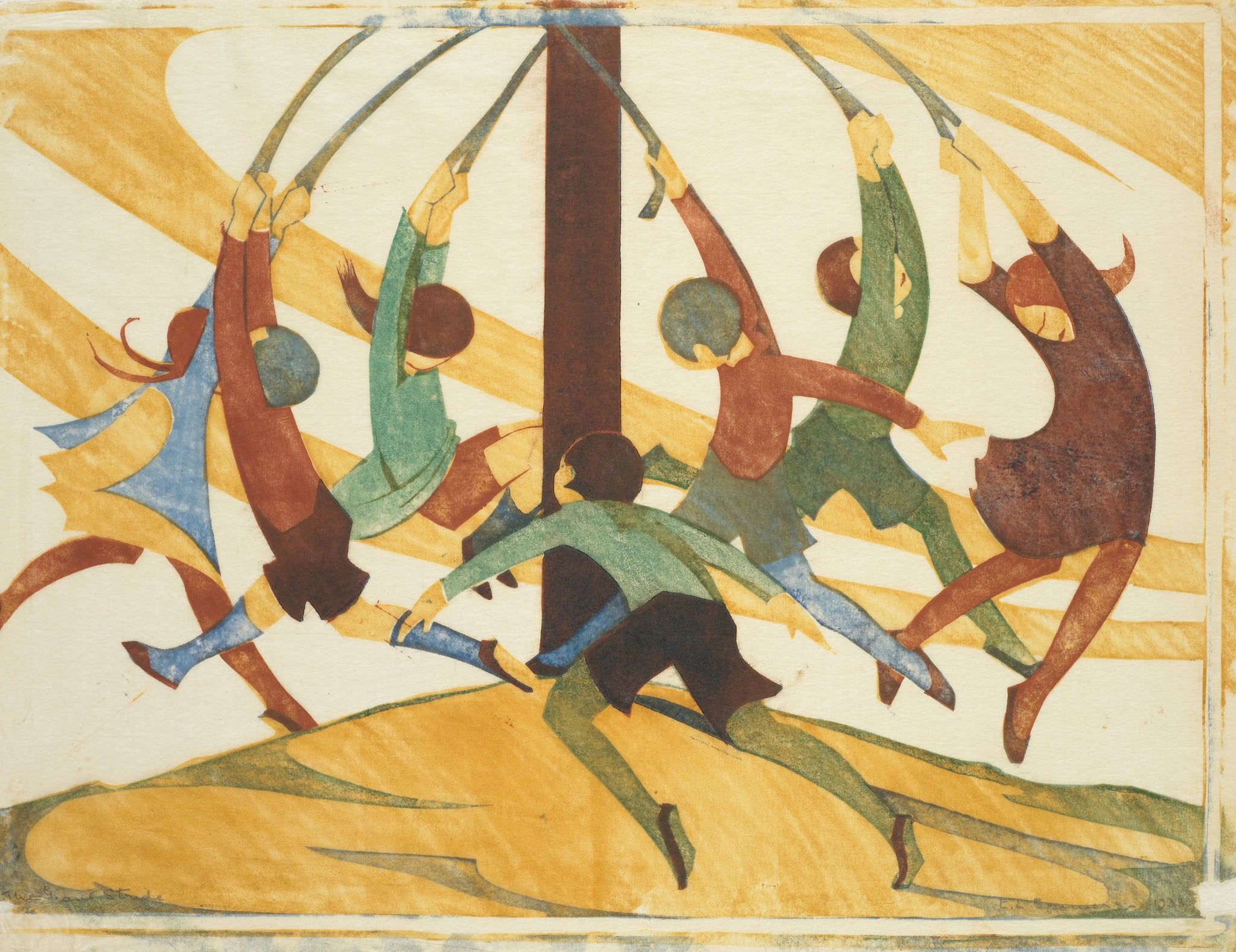 {{ product_title }} Fine Art Print | {{ product_vendor }} Jakero77 Ethel Spowers - The Giant Stride (1933) - 17" x 22" Fine Art Print Art Print  Jakero77