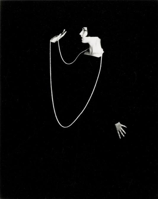 {{ product_title }} Fine Art Print | {{ product_vendor }} Jakero77 Eugene Robert Richee - Louise Brooks Pearls Black Background (1929) - 17" x 22" Fine Art Print Art Print  Jakero77