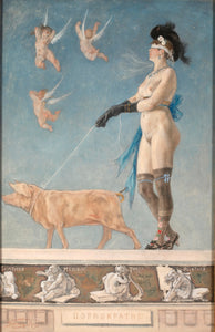 {{ product_title }} Fine Art Print | {{ product_vendor }} Jakero77 Félicien Rops - Pornokratès Nudes (1878) Signed - 17" x 22" Fine Art Print Art Print  Jakero77