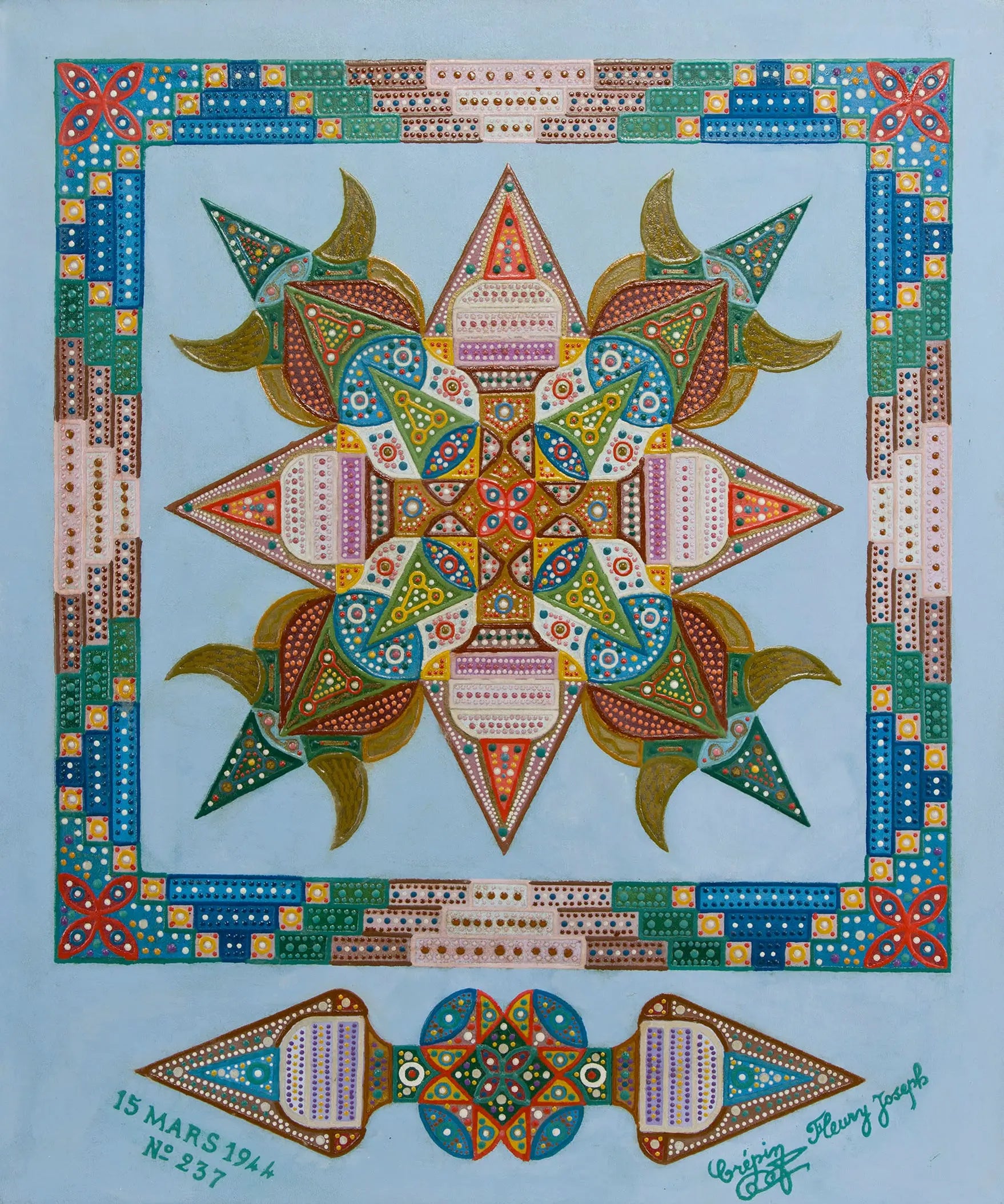 {{ product_title }} Fine Art Print | {{ product_vendor }} Jakero77 Fleury Joseph Crepin - Geometric Composition No. 237 (1944) - 17"x22" Art Print Art Print  Jakero77