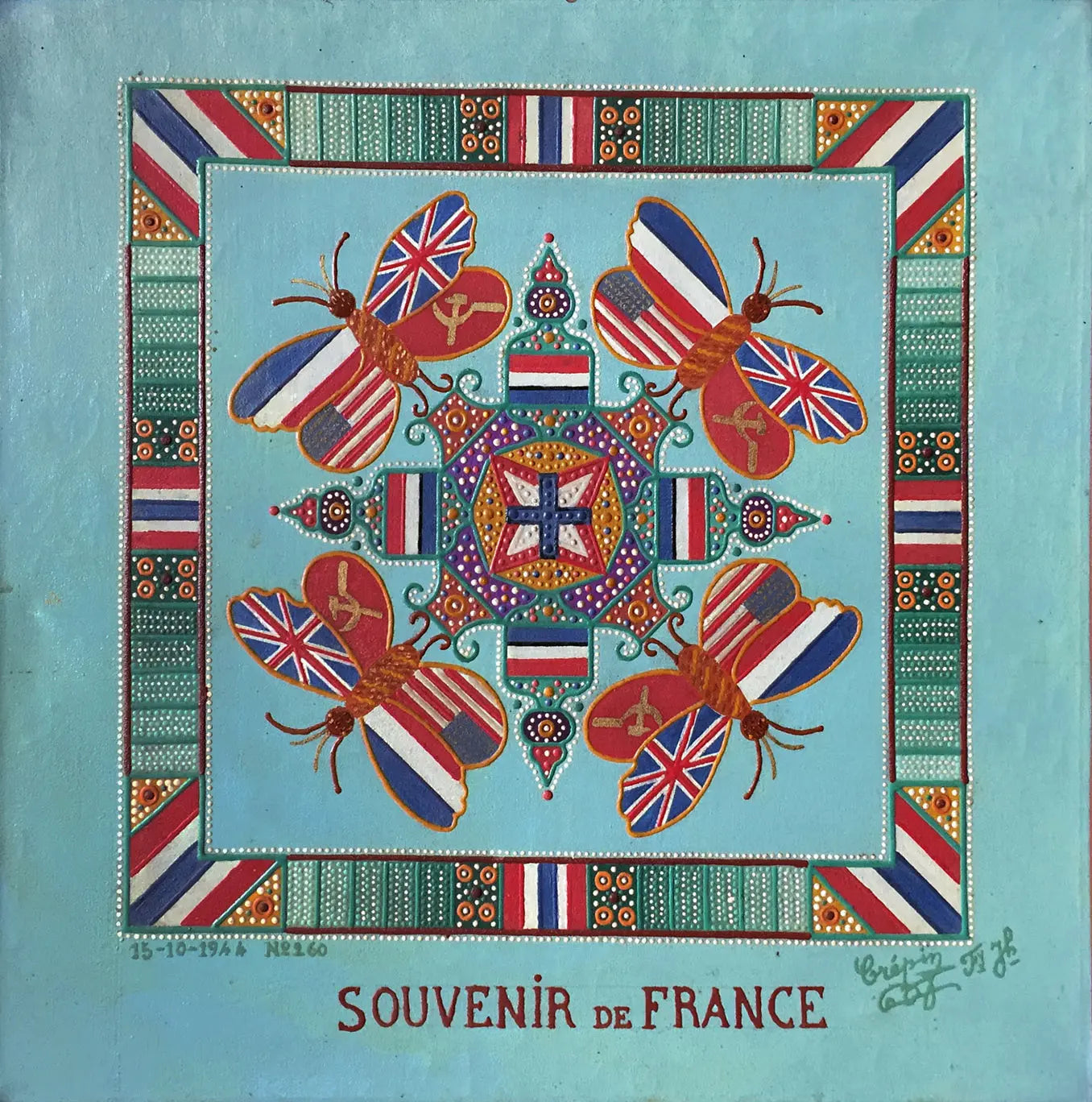 {{ product_title }} Fine Art Print | {{ product_vendor }} Jakero77 Fleury Joseph Crepin - Souvenir de France No. 160 (1944) - 17" x 22" Art Print Art Print  Jakero77