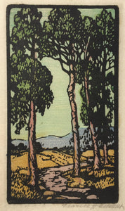 {{ product_title }} Fine Art Print | {{ product_vendor }} Jakero77 Frances Gearhart - Eucalyptus Grove and Stream (1929-30) - 17" x 22" Art Print Art Print  Jakero77