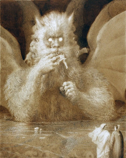 {{ product_title }} Fine Art Print | {{ product_vendor }} Jakero77 Francesco Scaramuzza - Dante's Inferno, Lucifer 19th Century - 17"x22" Art Print Art Print  Jakero77