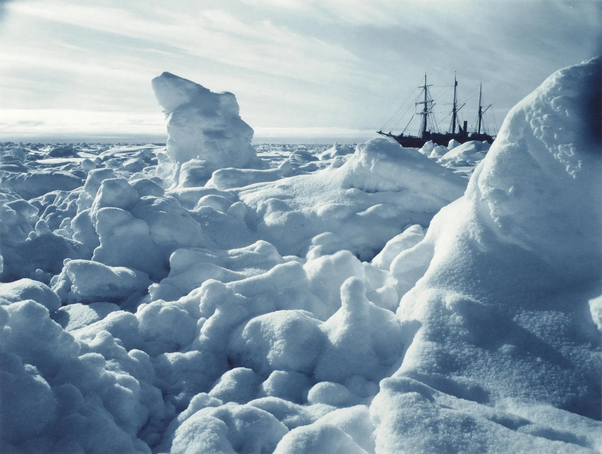 {{ product_title }} Fine Art Print | {{ product_vendor }} Jakero77 Frank Hurley - Endurance Ship in Ice Antarctica (1915) - 17"x22" Fine Art Print Art Print  Jakero77