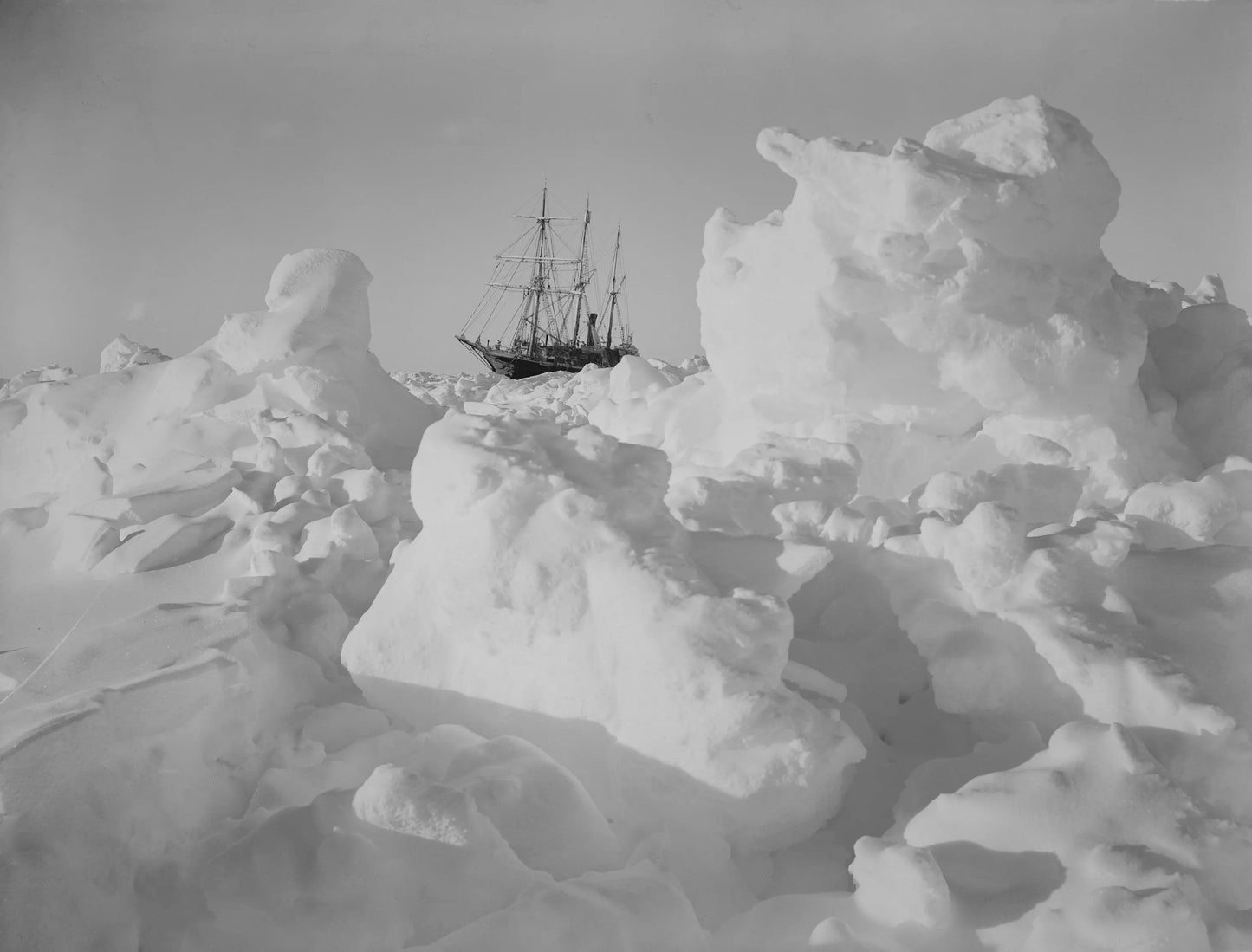 {{ product_title }} Fine Art Print | {{ product_vendor }} Jakero77 Frank Hurley - Ernest Shackleton Endurance Ship Antarctica (1914) - 17"x22" Print Art Print  Jakero77