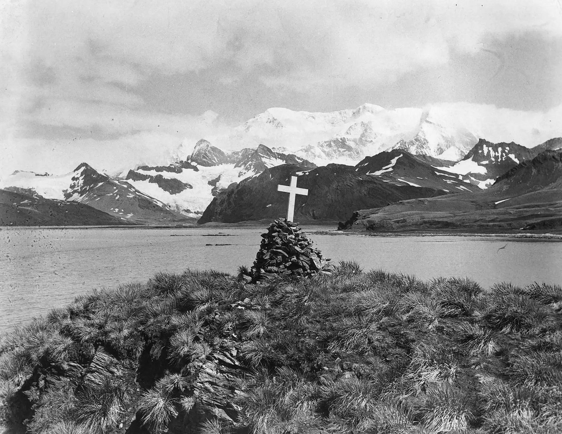 {{ product_title }} Fine Art Print | {{ product_vendor }} Jakero77 Frank Hurley - Ernest Shackleton Memorial Georgia Island (1922) - 17"x22" Print Art Print  Jakero77