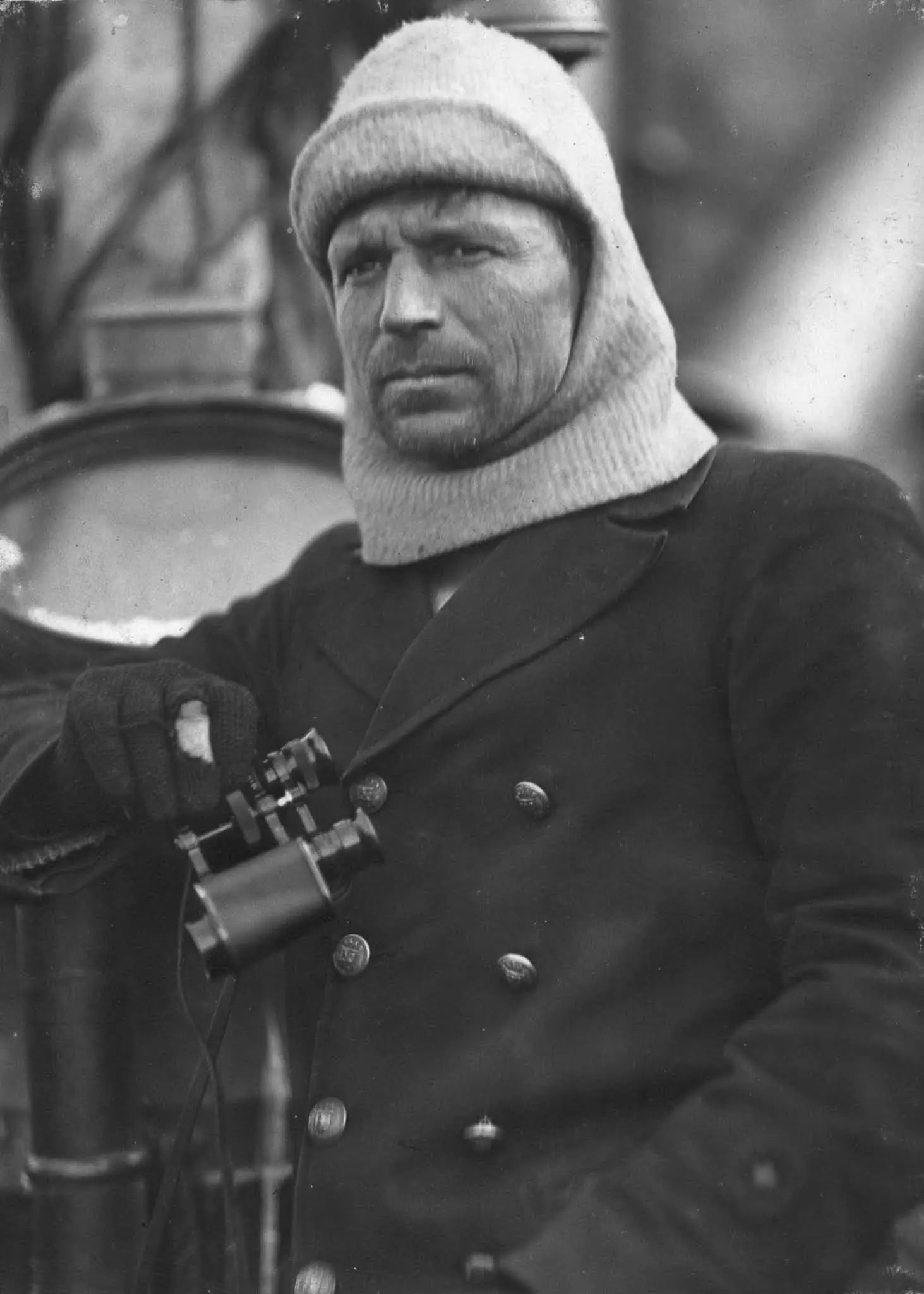 {{ product_title }} Fine Art Print | {{ product_vendor }} Jakero77 Frank Hurley - Frank Worsley Captain of Endurance Ship Antarctica (1914) - 17"x22" Fine Art Print Art Print  Jakero77