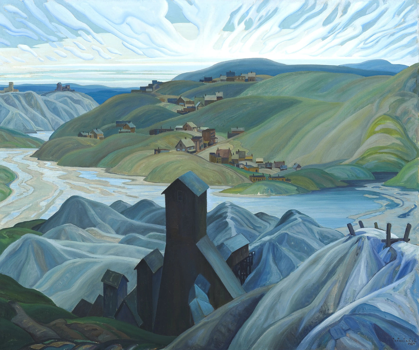 {{ product_title }} Fine Art Print | {{ product_vendor }} Jakero77 Franklin Carmichael - A Northern Silver Mine (1930) Signed - 17" x 22" Art Print Art Print  Jakero77
