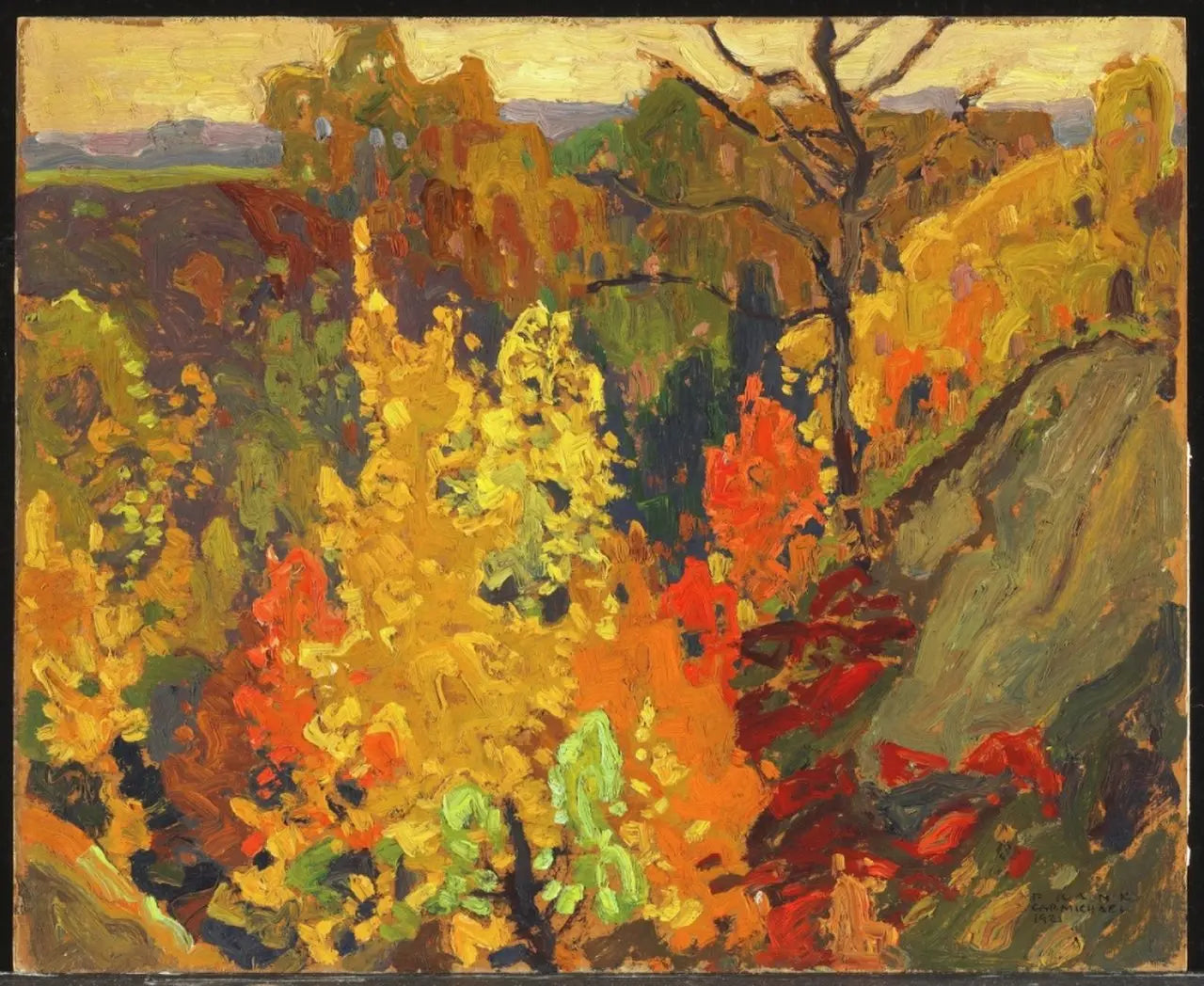 {{ product_title }} Fine Art Print | {{ product_vendor }} Jakero77 Franklin Carmichael - Autumn Group of Seven (1921) Signed - 17" x 22" Art Print Art Print  Jakero77