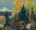 {{ product_title }} Fine Art Print | {{ product_vendor }} Jakero77 Franklin Carmichael - Autumn Hillside (1920) Signed - 17" x 22" Fine Art Print Art Print  Jakero77