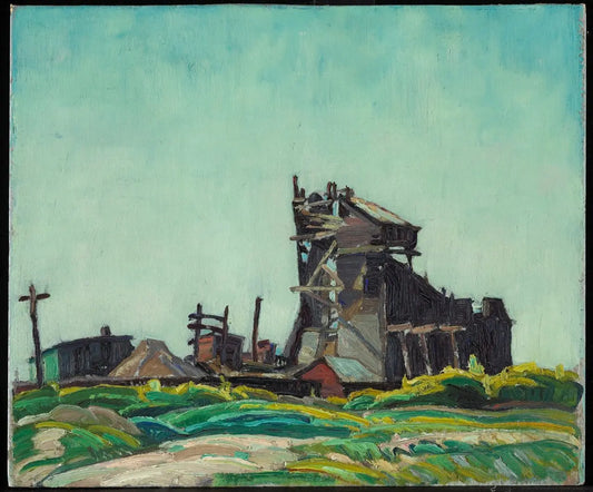 {{ product_title }} Fine Art Print | {{ product_vendor }} Jakero77 Franklin Carmichael - Industrial Building (1936) - 17" x 22" Fine Art Print Art Print  Jakero77