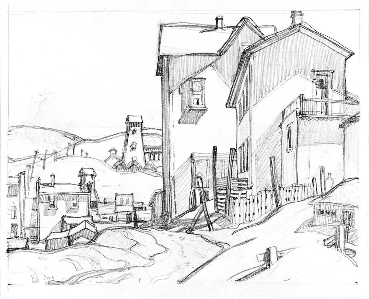 {{ product_title }} Fine Art Print | {{ product_vendor }} Jakero77 Franklin Carmichael - Untitled Sketch (1930) - 17" x 22" Fine Art Print Art Print  Jakero77