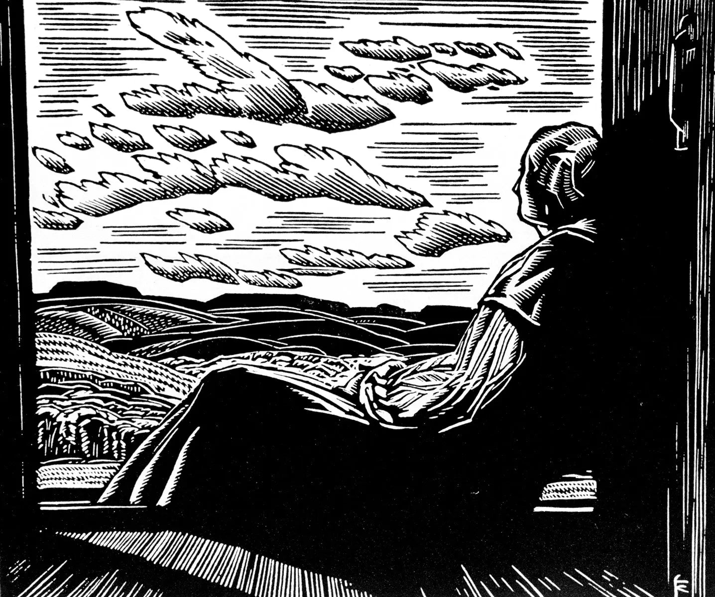 {{ product_title }} Fine Art Print | {{ product_vendor }} Jakero77 Franklin Carmichael - Untitled (1944) View Over Hills - 17" x 22" Fine Art Print Art Print  Jakero77