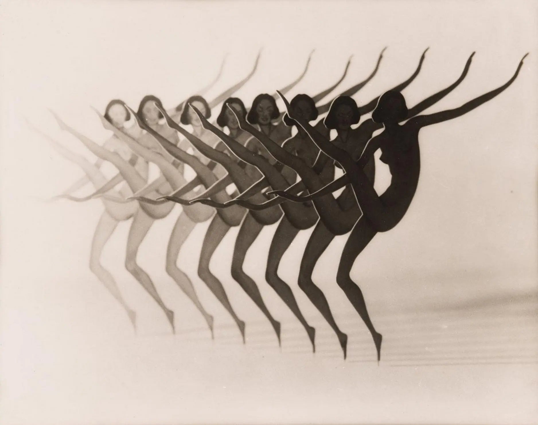 {{ product_title }} Fine Art Print | {{ product_vendor }} Jakero77 Frantisek Drtikol - Nude Dancing Show Girls Silhouettes (1930) - 17" x 22" Print Art Print  Jakero77