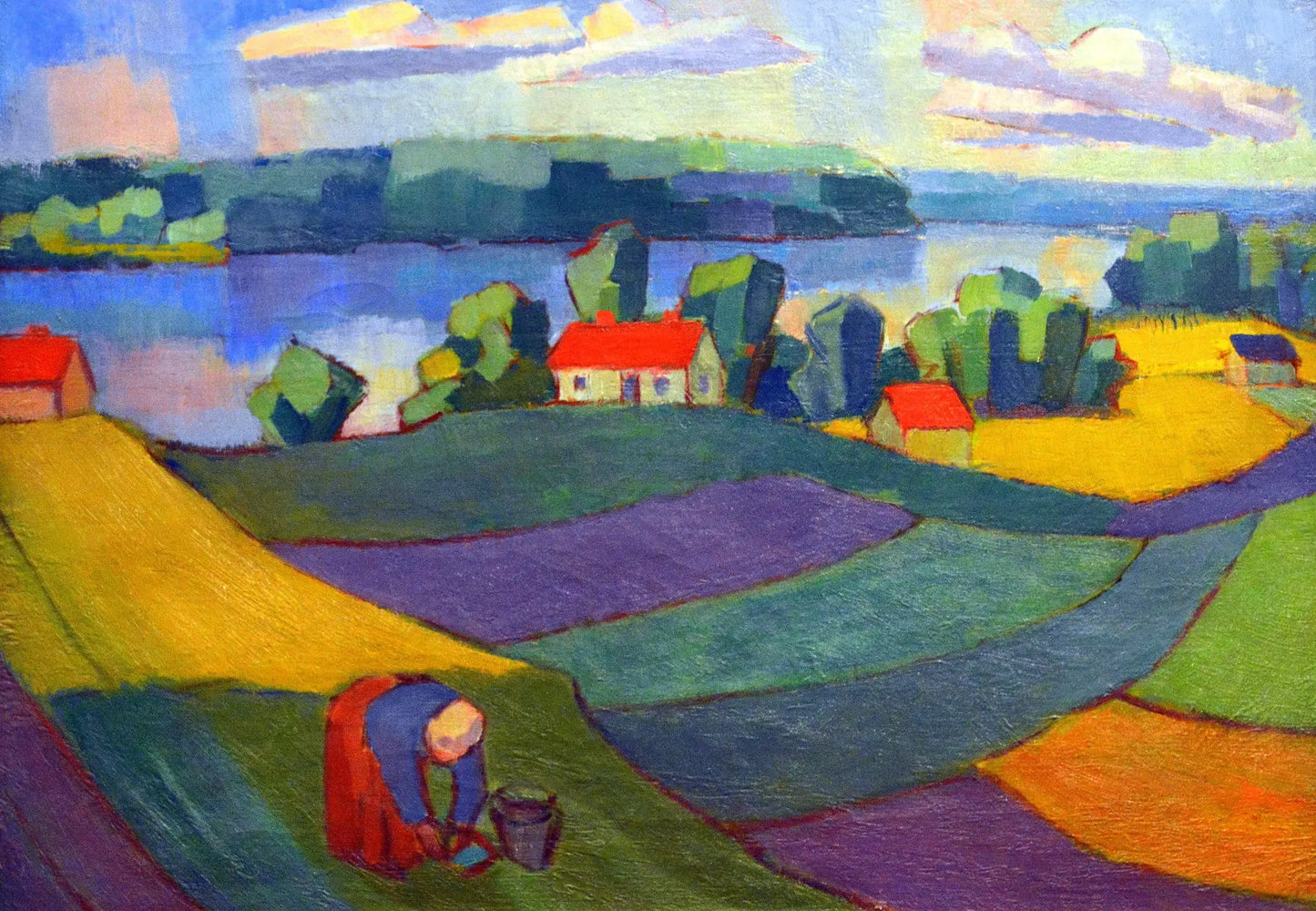 {{ product_title }} Fine Art Print | {{ product_vendor }} Jakero77 Gabriele Münter - View of Esrum Lake (1918) - 17" x 22" Fine Art Print Art Print  Jakero77