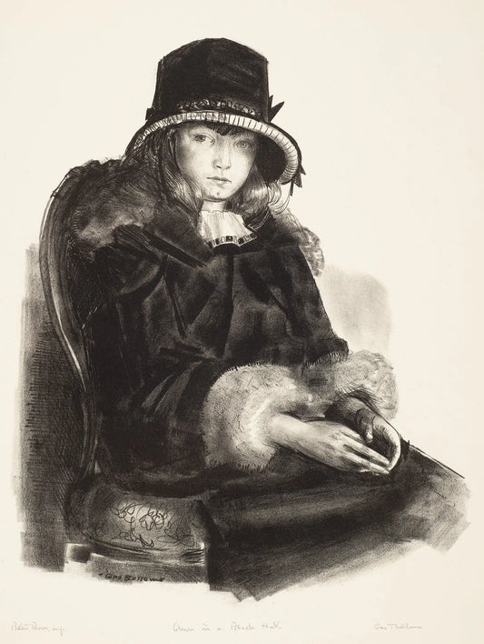 {{ product_title }} Fine Art Print | {{ product_vendor }} Jakero77 George Bellows - Ann in a Black Hat (1923) Signed - 17" x 22" Fine Art Print Art Print  Jakero77