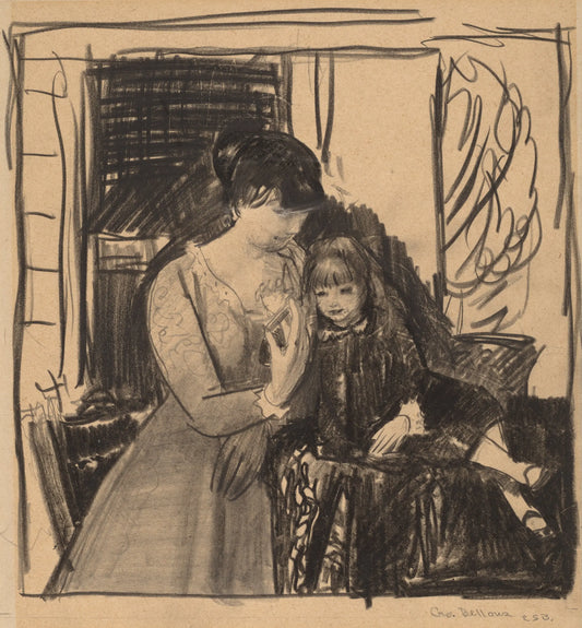 {{ product_title }} Fine Art Print | {{ product_vendor }} Jakero77 George Bellows - Anne and Her Mother (1917) Signed - 17" x 22" Fine Art Print Art Print  Jakero77